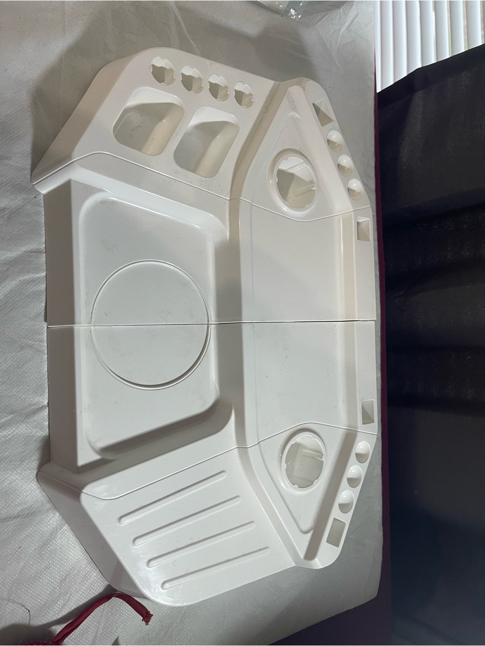 White Multi-Compartment Plastic Tray